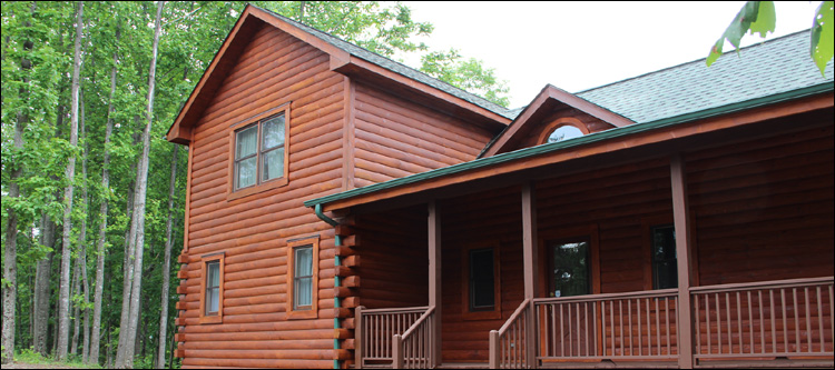 Log Home Staining in Montgomery County, Virginia